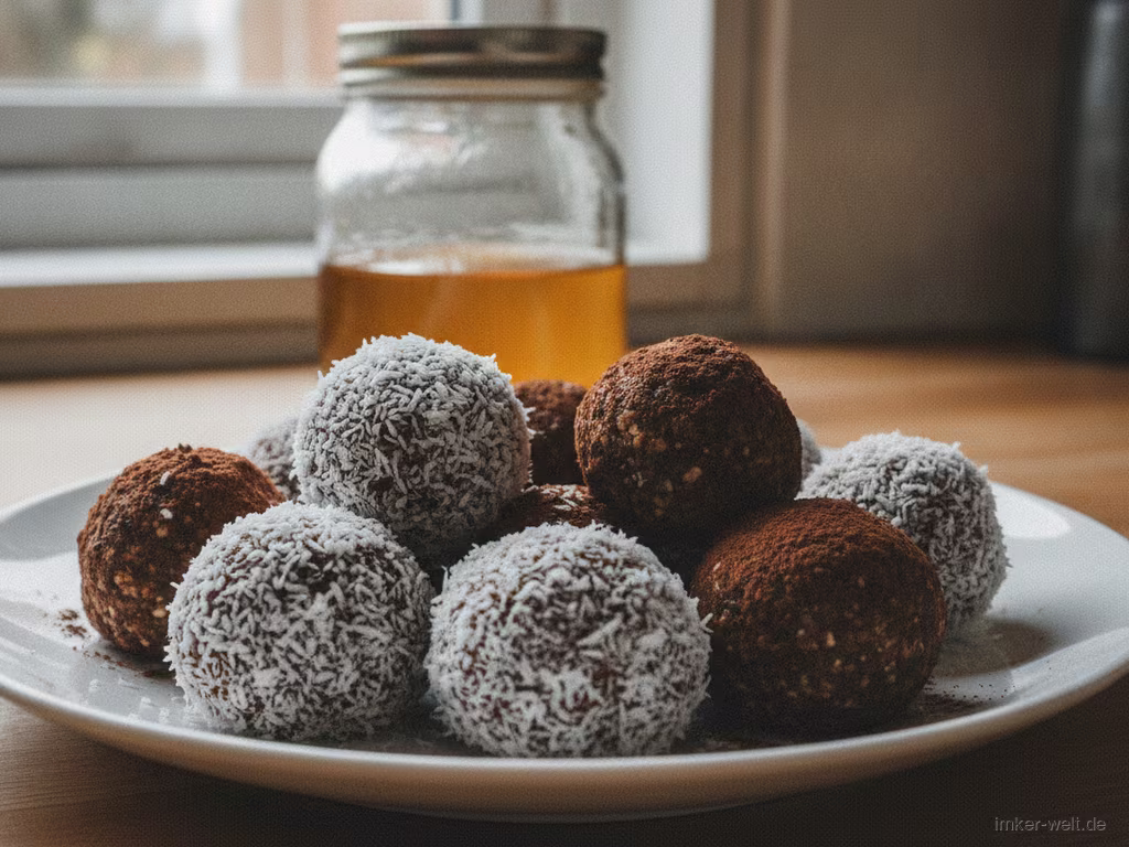 Honig-Energy-Balls ohne Backen