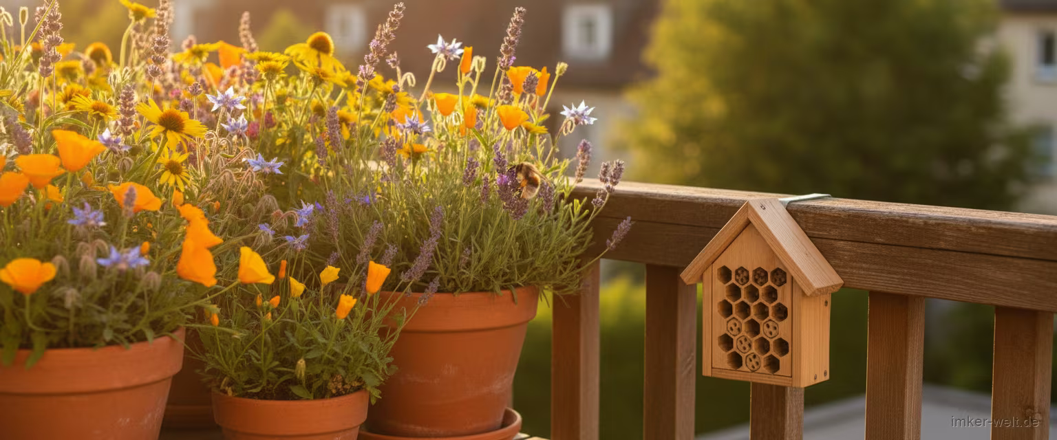 Wildbienen auf dem Balkon fördern